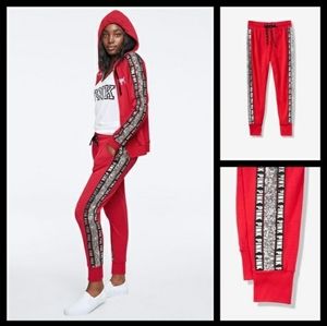 Victoria's Secret red sequin sweat pants